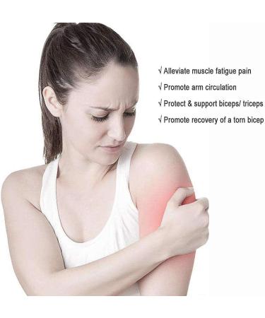Luwint Compression Upper Arm Sleeve - Bicep Tendonitis Brace (1 Pair, Small) - Buy Online on GoSupps.com