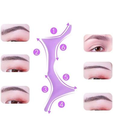 Eyeliner Stencils 3pcs/set Silicone Winged Eyeliner Tool Eyeliner Stencils Tips Eye Make-up Tool for Eyeliner Eyelash Eyebrow Face Purple - Buy Online on GoSupps.com