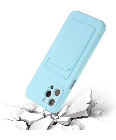 Buy Tivenfezk Nadoli Silicone Case for iPhone 15 Pro - Ultra Thin Shockproof Scratch-Resistant TPU Cover with Credit Card Holder - Blue - Buy Online on GoSupps.com