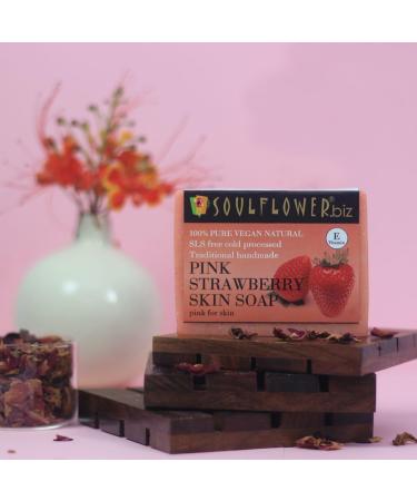 Buy Strawberry Skin Soap Handmade 100% Pure Natural Cold Processed Soap with Essential Oils & Exotic Herbs | Premium Luxurious 5 Oz - Buy Online on GoSupps.com