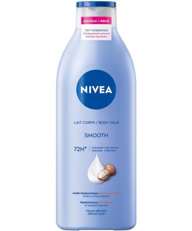 Beiersdorf AG NIVEA Silky Body Milk Nourishing Serum and Shea Butter Body Milk with 48 hours Hydration For Dry Skin Body Care 400 ml