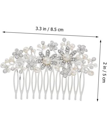 minkissy Bridal Hair Clip Womens Barrettes for Hair Women's Hair Accessories Pearl Hair Barrettes Women Hair Accessories Pearl Hair Pin Bride Hair Clip Women Hair Comb Miss Makeup Crown - Buy Online on GoSupps.com