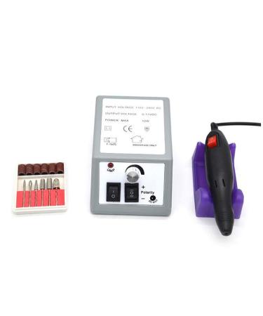 20000RPM Electric Nail Drill File Manicure Pedicure Kit for Acrylic Nails Gel Nail Glazing Nail Drill Nail Art Polisher Sets with 6 Sander Bands and 6 Bits Nail Buffer