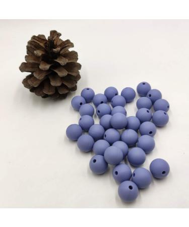 Brunnera Blue Silicone Round Beads 15mm - 50pcs | Sensory Silicone Pearl Beads for Mom Necklace DIY Jewelry Making - Buy Online on GoSupps.com