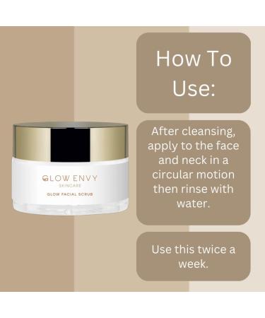 Glow Envy Skincare Facial Scrub - To Brighten and Tone Skin (50ml) - Buy Online on GoSupps.com