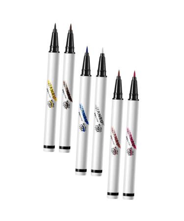 6pcs Waterproof Eye Liner Pencil Eye Liner Pencils Neon Eye Liners Makeup Tool Miss