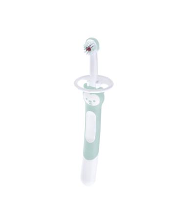 MAM Training Brush baby toothbrush with a long handle to hold together children's toothbrush for gentle tooth cleaning from 5+ months turquoise training Brush turquoise-langer - Buy Online on GoSupps.com