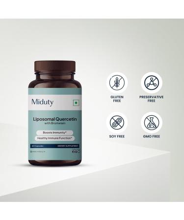 Miduty by Palak Notes Liposomal Quercetin - Bromelain - Stinging Nettle - Gluten Free - Non-GMO - 60 Capsules - Buy Online on GoSupps.com
