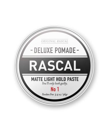 Rascal Deluxe Pomade 1 | Matte Low Shine Light Hold Paste - Beeswax & Grapeseed Oil  TSA Friendly Container (Pomade No 1  3.4oz) - Buy Online on GoSupps.com