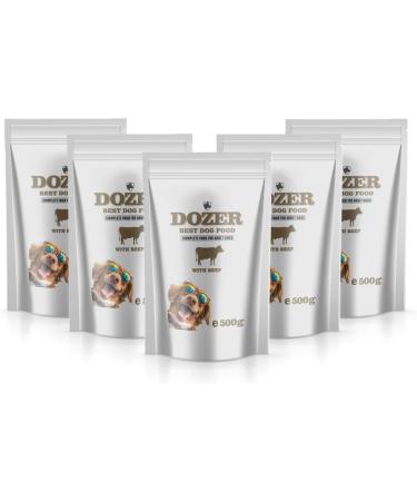 DOZER Adult Dog Food | Complete Food with Different Types of Meat (500 g) | Natural and Nutritious | Wet Dog Food (x 10 Beef) - Buy Online on GoSupps.com