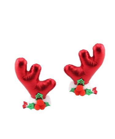 Minkissy antler hair clips christmas hairpins lovely reindeer hair clips for women girls 2pcs