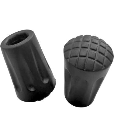 Hiking Poles Tips - Walking Stick Tips Rubber - Non-Slip and Shock Absorption Rubber Walking Stick Tips Black 11mm Diameter 30pcs - Buy Online on GoSupps.com