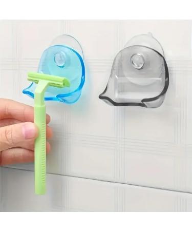 Premium 2-Pack Shower Razor Holder - Waterproof Removable Suction Cup Organizer for Razors & Luffa - Powerful Bathroom Storage Solution - Buy Online on GoSupps.com