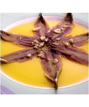 Los Picones Gourmet Anchovies Whole Snacks in Cantabrian Brine XL. Tambourine of 200 g/10 Extra Large Snacks (20 Loins of Anchovy) Gourmet Preserves with Bocartes Grandes. Santo a - Buy Online on GoSupps.com