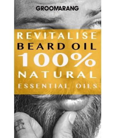 Groomarang Revitalise Beard Oil 30ml | 100% Natural Vegan Moisturizer & Conditioner for Soft Beard Hair - Buy Online on GoSupps.com