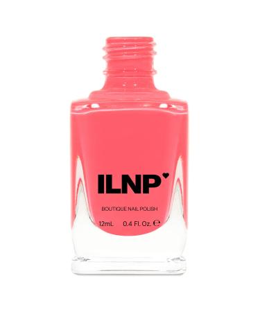 ILNP Summer - Warm Neon Coral Pink Cream Nail Polish Summer 0.40 Fl Oz (Pack of 1)