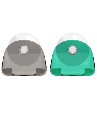kwmobile 2x Razor Holder with Suction Cup - Self-Adhesive Shaver Wall Mount - Bathroom Organizer for Glass and Tiles - Black/Green/Transparent Black / Green / Transparent - Buy Online on GoSupps.com