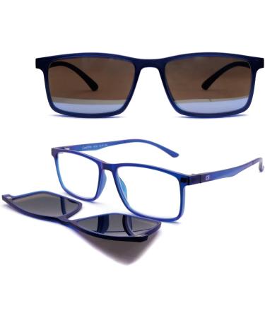Shop Corpootto Unisex Clip-On Reading Glasses | Stylish Blue Mirror Lenses for Enhanced Vision - Buy Online on GoSupps.com