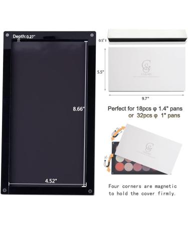 Buy Acrylic Magnetic Eyeshadow Palette - Empty DIY Makeup Palette with Glass Mirror | dABL2-1 (1 Layer - Buy Online on GoSupps.com