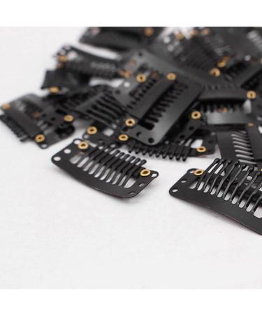 100 Pieces Hair Wigs Clips - Stainless Steel 6 Teeth Combs with Soft Rubber for Hair Extensions - DIY Hair Care Essentials - Buy Online on GoSupps.com