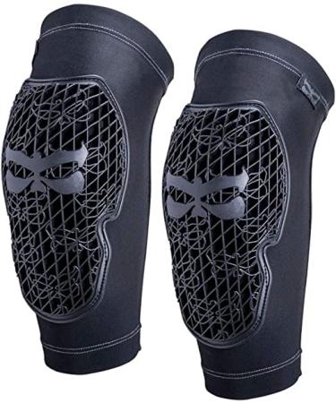 Kali Protectives Strike Elbow Guards - Adult Bicycling Elbow and Arm Pads - Pull-On Closure, Flexible, Durable, Non-Slip Protection - Off-Roading, BMX, Mountain Biking, Road Cycling, Cyclocross Gear Black/Gray Large