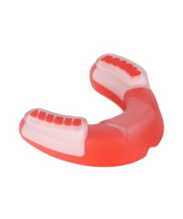 Athletic mouth protection external shock-absorbing EVA frame non-toxic mouth protection shock mouth protection for football for boxing for adults (red and white)