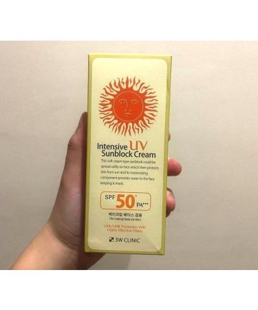 3W Clinic Intensive UV Sunblock Cream SPF50 PA+++ 70ml / 2.37 fl.oz(Pack of 2) - Buy Online on GoSupps.com