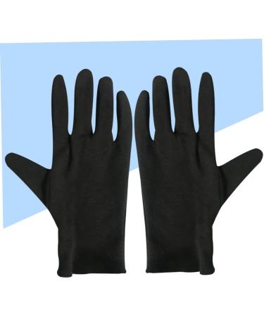minkissy 12 Pairs Black Stretch Gloves Anti-Splash Gloves Jewelry Inspection Gloves Cotton Glove Handling Hand Protection Gloves Moisturizing Hand Gloves Safety Gloves Dust-Proof Coin Miss - Buy Online on GoSupps.com