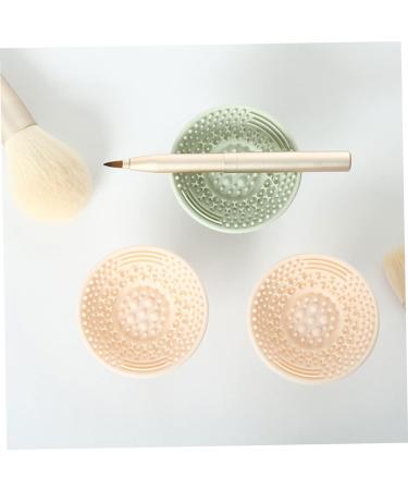 FRCOLOR Set of 4 Makeup Brush Exfoliating Pad Makeup Tools Makeup Applicator Made of Silicone Beauty Cleaning Mat Portable Makeup Washer Makeup Accessories Platinum Silica Gel Makeup Brush - Buy Online on GoSupps.com