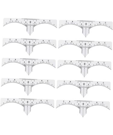 DOITOOL 10pcs Set Scale Ruler Microblading Ruler Guide Eyebrow Shaper Kit Eyebrow Ruler Tool Make up - Buy Online on GoSupps.com