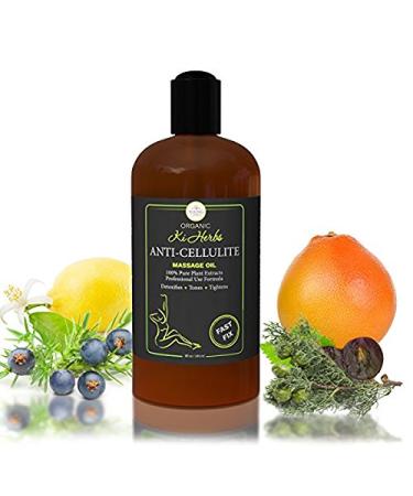 Premium Organic Anti-Cellulite Oil for Firmer Smoother Skin - Moisturizing & Anti-Aging Body Oil with Natural Ingredients