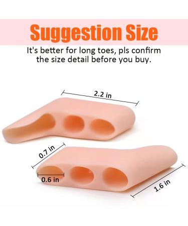 Pesalmon 8-Pack Pinky Toe Separators for Overlapping Toes - Gel Little Toe Spacers for Toe Separation and Protection (Beige) - Buy Online on GoSupps.com