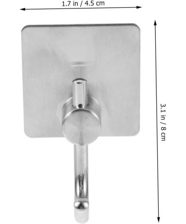 4pcs Hook Clothes Wall Hangers Key Hangers Hanging Coat Rack Office Towel Rack Heavy 5x4.5x8cm Silver - Buy Online on GoSupps.com