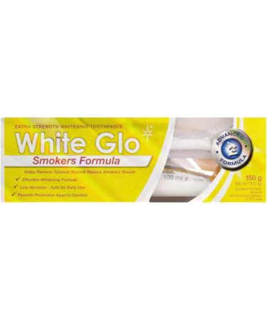 White Glo Smokers Formula Whitening Toothpaste 150g - 2 Pack | Free Sanitral Dental Floss Sticks Gift - International Shipping - Buy Online on GoSupps.com
