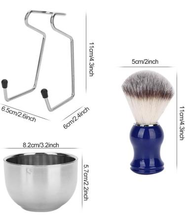 SH-RuiDu 3pcs Beard Shaving Brush Set | Stainless Steel Beard Kit with Bowl & Stand | Premium Shaving Accessories - Buy Online on GoSupps.com