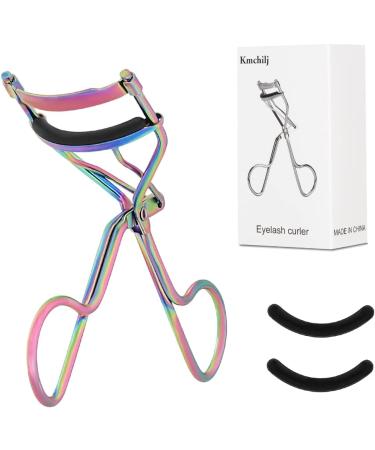 Kmchilj Metal Eyelash Curler with 2 Silicone Pads - Eye Makeup Tool (1 Pack, Multicolour) - Buy Online on GoSupps.com