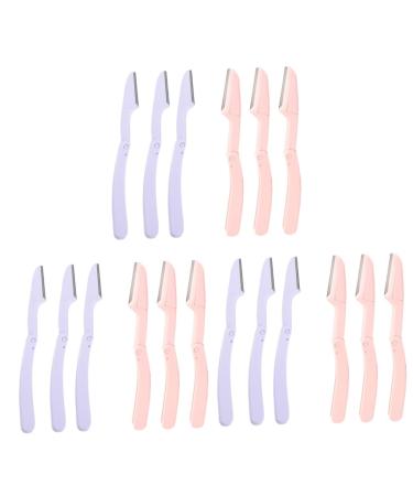 FRCOLOR 18 Pcs Eyebrow Remover Razor Portable Eyebrow Razor Eyebrow Trimmer Facial Hair Trimmer Eyebrow Shaver Razor Beauty Eyebrow Razor Tool Kit Eyebrow Trimming Purple