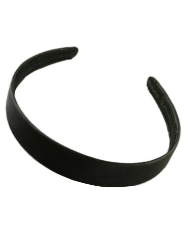 Headband 2.5 cm wide covered with black satin.