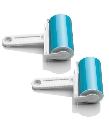 JZK 2X blue Sticky Roller Lint Roller suck up dust hair lint clothes wool dust fluff pet hair washable reusable - Buy Online on GoSupps.com