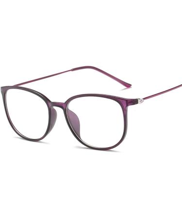 Koosufa Classic Retro Nerd Glasses for Men & Women - Vintage Round Panto Frames Without Prescription - Stylish Glasses with Case in Violet - Buy Online on GoSupps.com