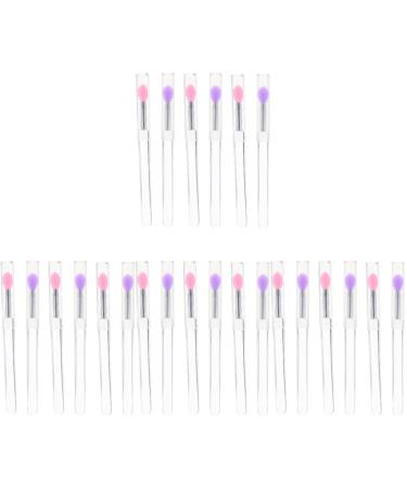 24 Pcs Silicone Lip Brush with Lid Makeup Supplies Silicone Eyeshadow Makeup Accessory Eyeshadow Brush Silicone Lipstick Brush Cosmetic Lipstick Brush Eyeshadow Makeup Brush 10.8x0.9cmx4pcs As Shownx4pcs