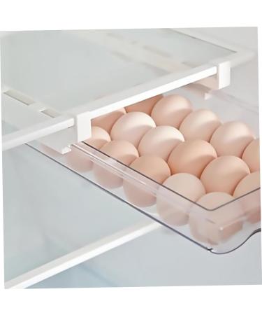 jojofuny 2pcs Out Holder Fridge Bin Eggs Hanging Container Refrigerator Drawer Egg Storage Tray re-usable Whitex2pcs 30.5X20X8.5cmx2pcs - Buy Online on GoSupps.com