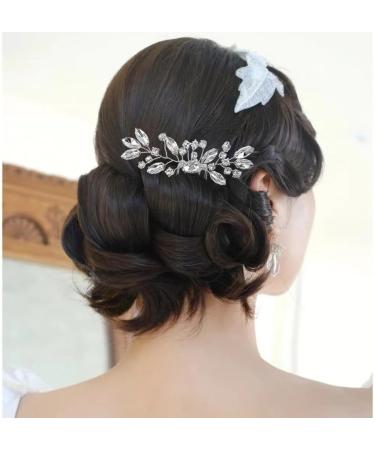 Silver Bridal Crystal Hair Comb Rhinestone Hair Comb Hair Slides Non-Slip Comfortable Hair Clips Pins Party Festival Wedding Hair Accessories for Women and Girls - Buy Online on GoSupps.com