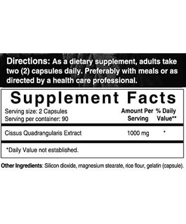 NatureBell Cissus Quadrangularis Capsules- 1000mg 180 ct. Joint & Bone Support Supplement - Buy Online on GoSupps.com