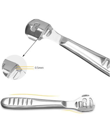 Stainless Steel Callus Planer Set - Foot Care Kit with 10 Replacement Blades & Callus Rasp Head | International Shipping Available - Buy Online on GoSupps.com