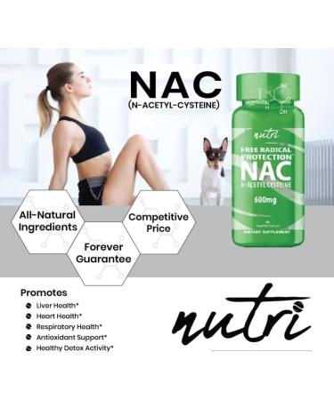 Nature's Fusions NAC Supplement - 600mg N-Acetyl Cysteine Capsules for Anti Aging, Liver & Lung Support - Boost Glutathione - 60ct - Buy Online on GoSupps.com