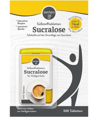 Borchers Sucralose Trial Package - 2 x 300g Crystalline Sweetener 75g Granulated Sweetener & 300 Tablets - International Shipping Available - Buy Online on GoSupps.com