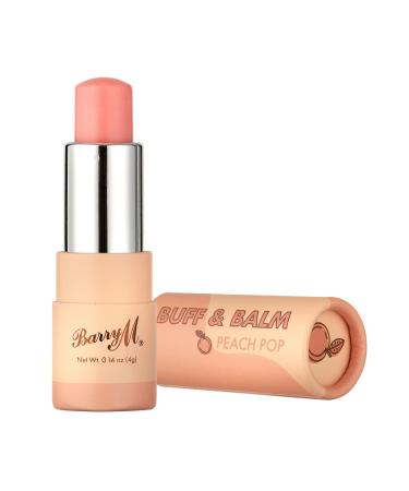 Barry M Buff and Balm Lip Tint with Scrub to Balm Coral Peach Pop Formula