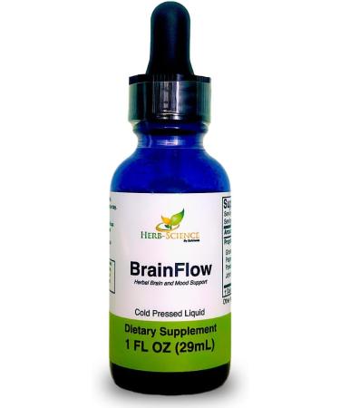 Soltrients Herb-Science BrainFlow Herbal Brain & Mood Support | Liquid Supplement with Ginkgo Ginseng Gotu Kola & St. John s Wort | Focus Clarity Mood & Circulation | Alcohol-Free 1 fl oz - Buy Online on GoSupps.com