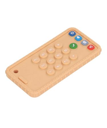 Funny Phone Bite Ring Cubes - Soft Silicone Sensory Toy for Baby Motor Skills & Color Detection - Bright Yellow - Buy Online on GoSupps.com